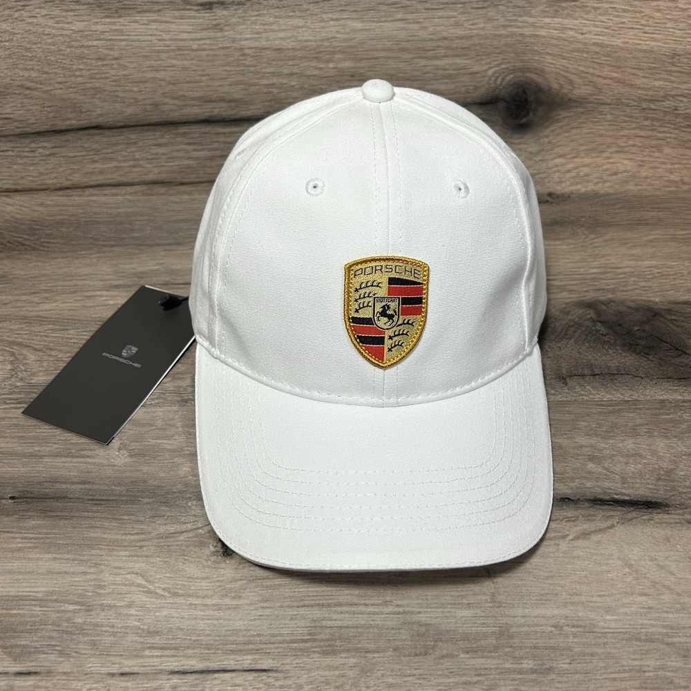 Porsche Design White Baseball Cap with Embroidered Crest